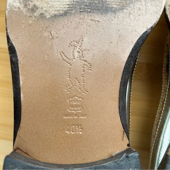 Marni Silver Metallic Brogue Lace Ups Size 40.5 - Picture 4 of 11